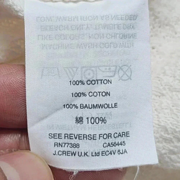 Madewell Scoop neck Short sleeve Tied Side Women's Shirt S Ivory 7993C - Picture 7 of 8